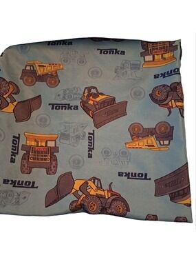 2013 HASBRO TONKA toddler flat sheet polyester trucks dump front loaders fabric